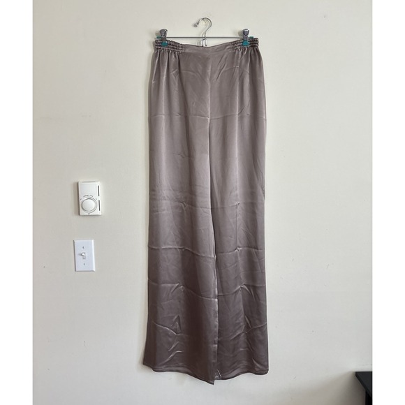Dusan Pants - Dusan Italy Silk Wide Leg Pants Neutral Chic Minimalist Medium Quiet Luxury